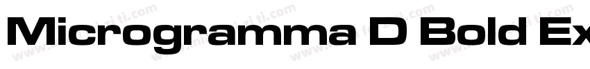 Microgramma D Bold Extended字体转换